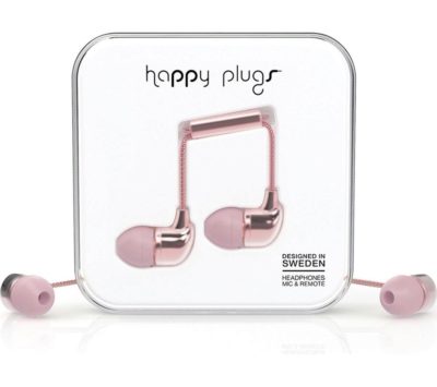 HAPPY PLUGS Deluxe Edition Headphones - Rose Gold